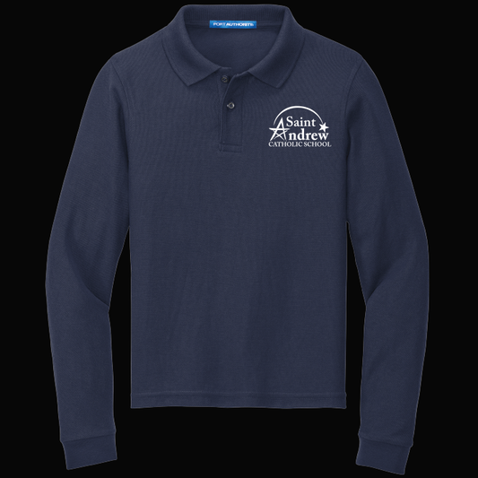 Long Sleeve Cotton Polo