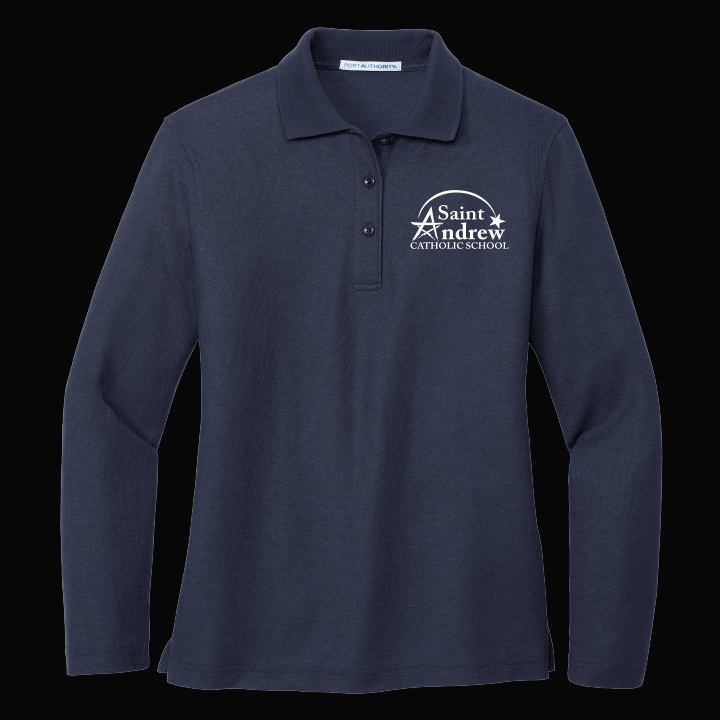 Ladies Long Sleeve Cotton Polo