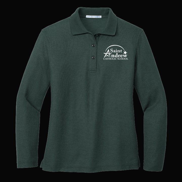 Ladies Long Sleeve Cotton Polo